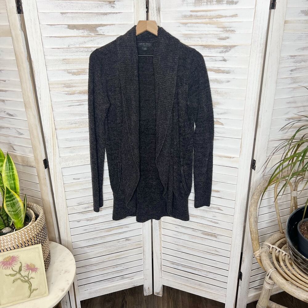 BAREFOOT DREAMS STYLE 452 Women's Med Rounded Circle Cardigan Sweater Charcoal - Picture 14 of 14